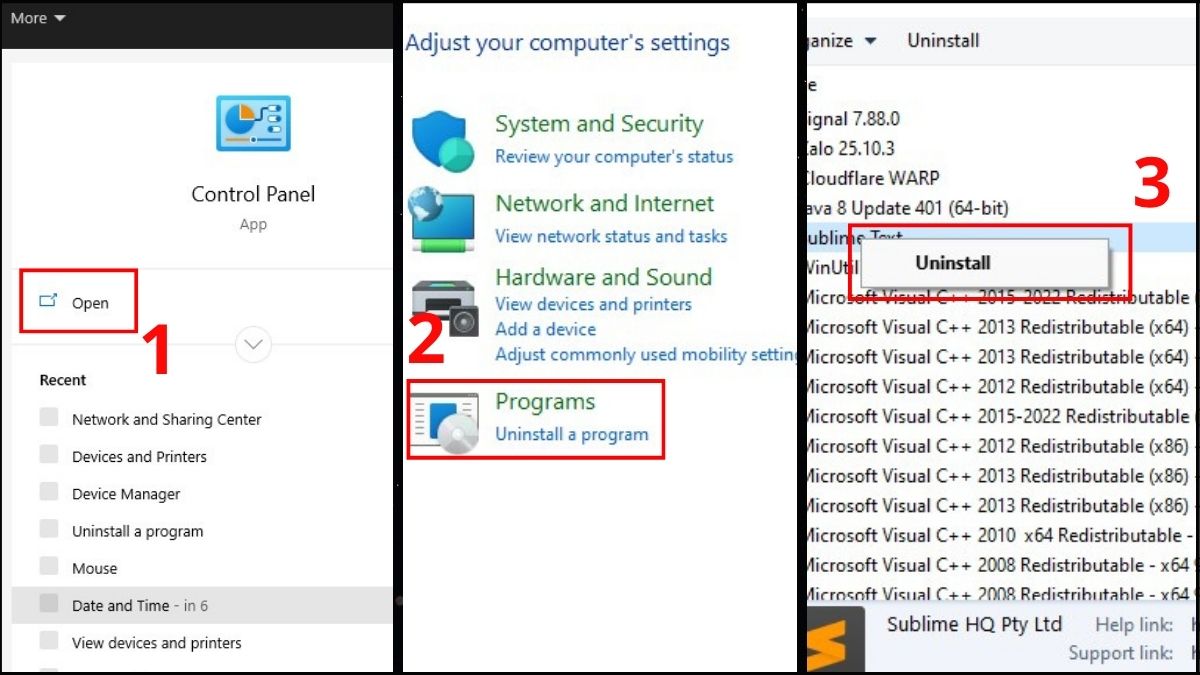 Gỡ bỏ phần mềm hoặc driver vừa cài đặt để xử lý lỗi BSOD bước 1