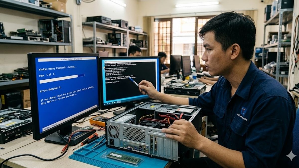 Kiểm tra phần cứng bằng công cụ chẩn đoán