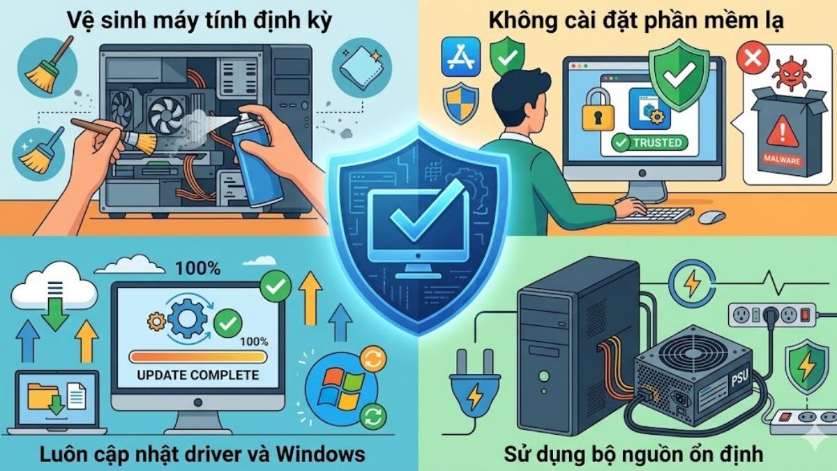 Cách phòng tránh lỗi màn hình xanh chết chóc