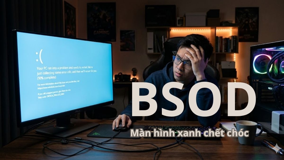 Lỗi BSOD là gì? Nguyên nhân và cách sửa lỗi màn hình xanh BSOD