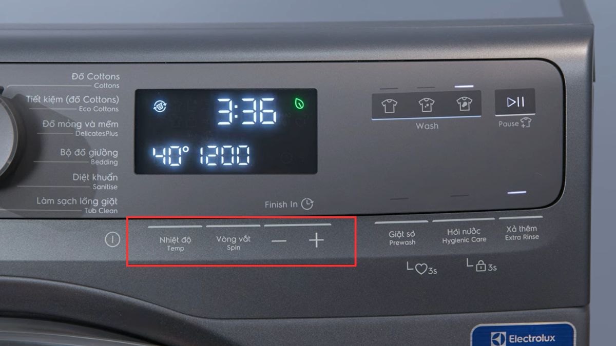 Điều chỉnh nhiệt độ và tốc độ vắt