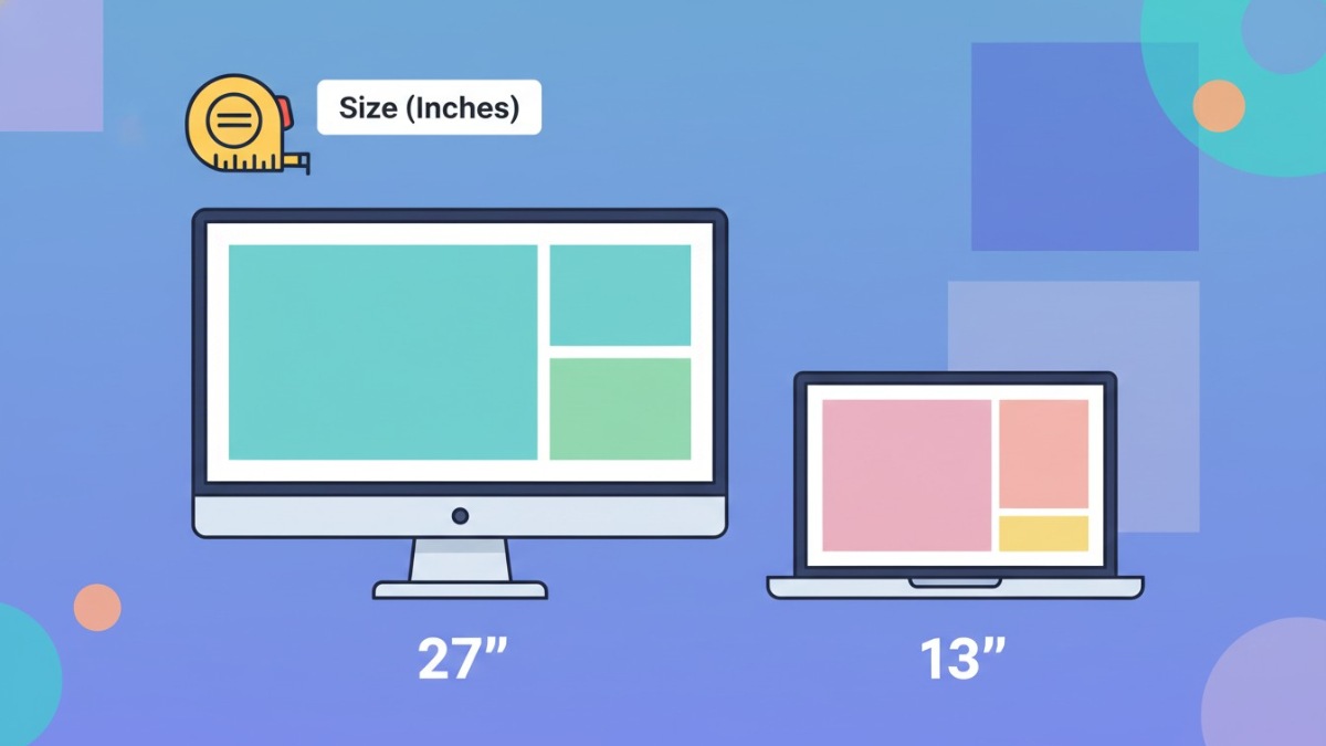 Cần chọn kích thước màn hình phù hợp với nhu cầu sử dụng