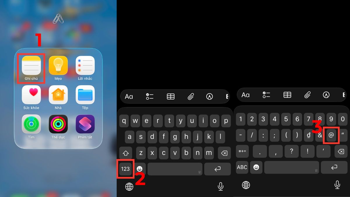 Bấm a còng trên điện thoại iPhone bước 1
