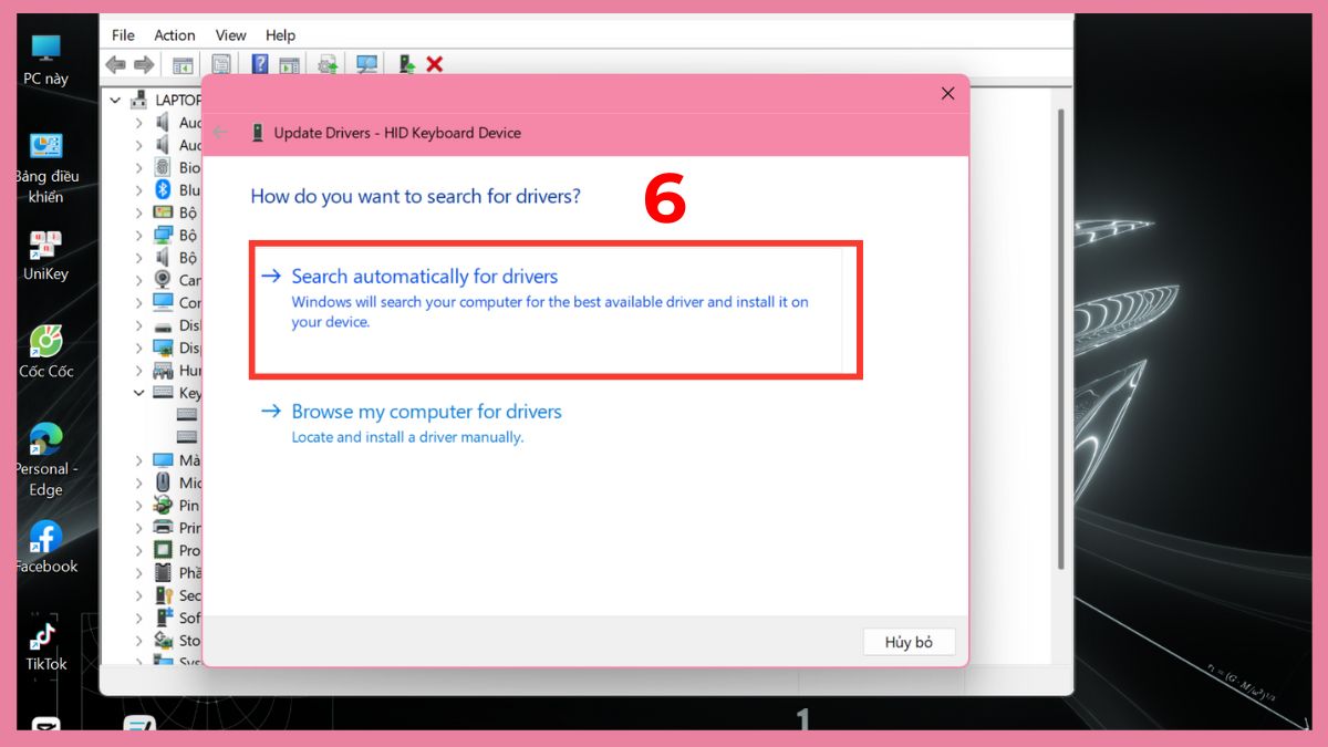 Cập nhật driver bàn phím trên Windows nếu không gõ được a còng bước 3
