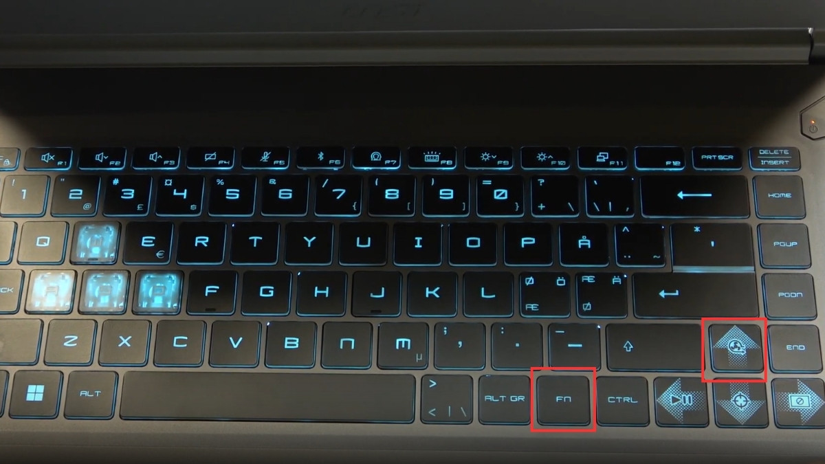 Sử dụng phím tắt (Cooler Boost) để bật quạt tản nhiệt trên laptop MSI