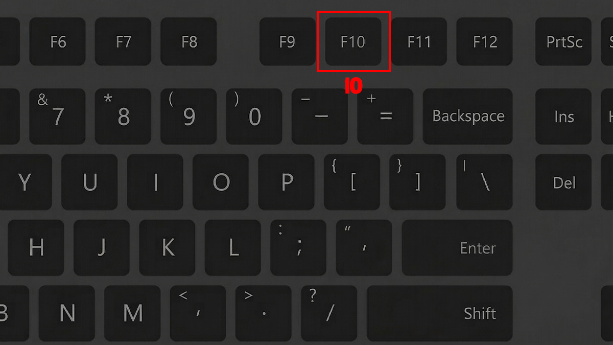 Cuối cùng nhấn F10 để khởi động lại máy