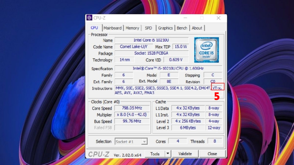 Sử dụng phần mềm CPU Z bước 3