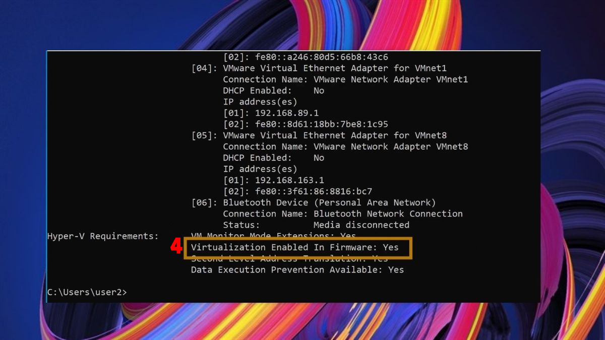 Sử dụng lệnh systeminfo có sẵn trên Windows bước 3