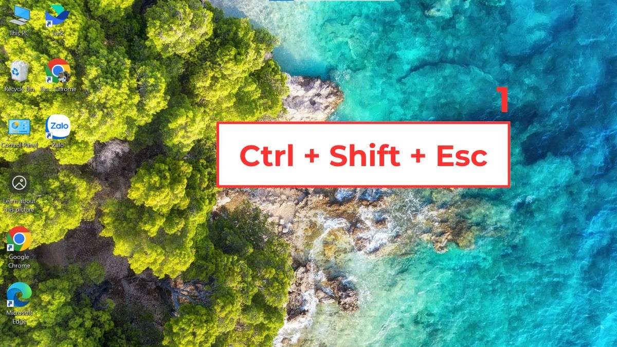 Cách kiểm tra qua Task Manager trên Windows bước 1