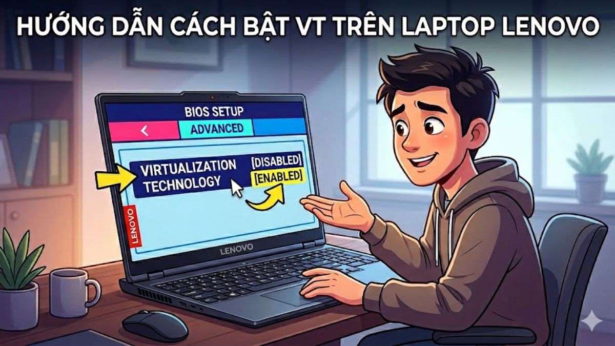 Hướng dẫn cách bật VT trên laptop Lenovo dễ hiểu cho người mới