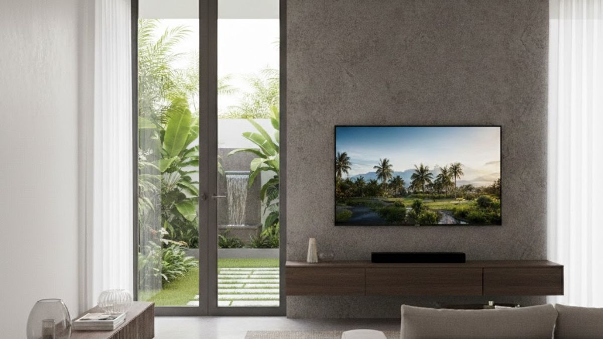 Không đặt tivi đối diện cửa chính