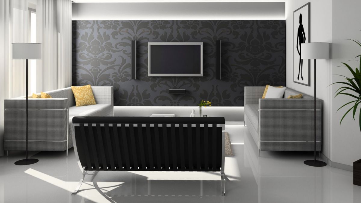 Khoảng cách giữa tivi và sofa phù hợp với tầm nhìn