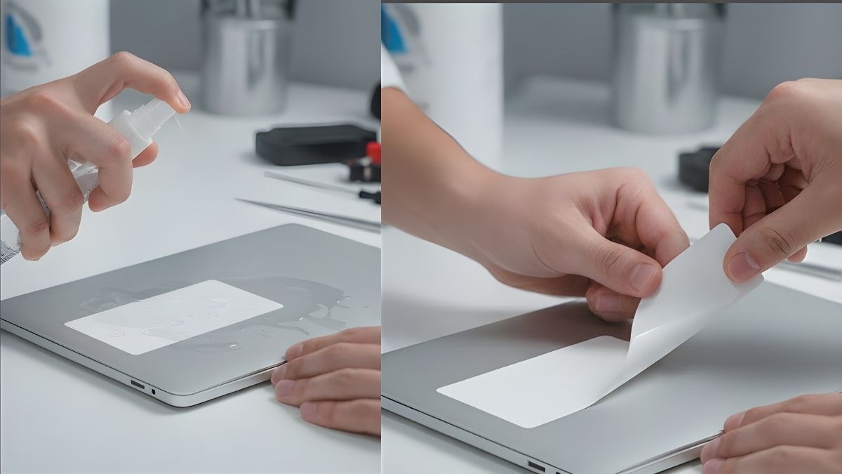 Sử dụng các hóa chất chuyên dụng để gỡ sticker trên laptop cần phải hết sức cẩn thận