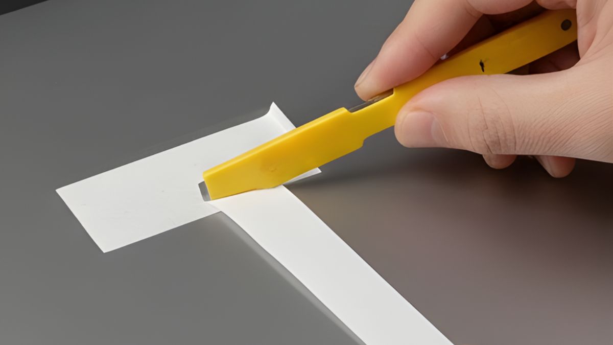 Gỡ bỏ sticker trên máy tính lâu năm bằng dao cạo cần phải hết sức tỉ mỉ