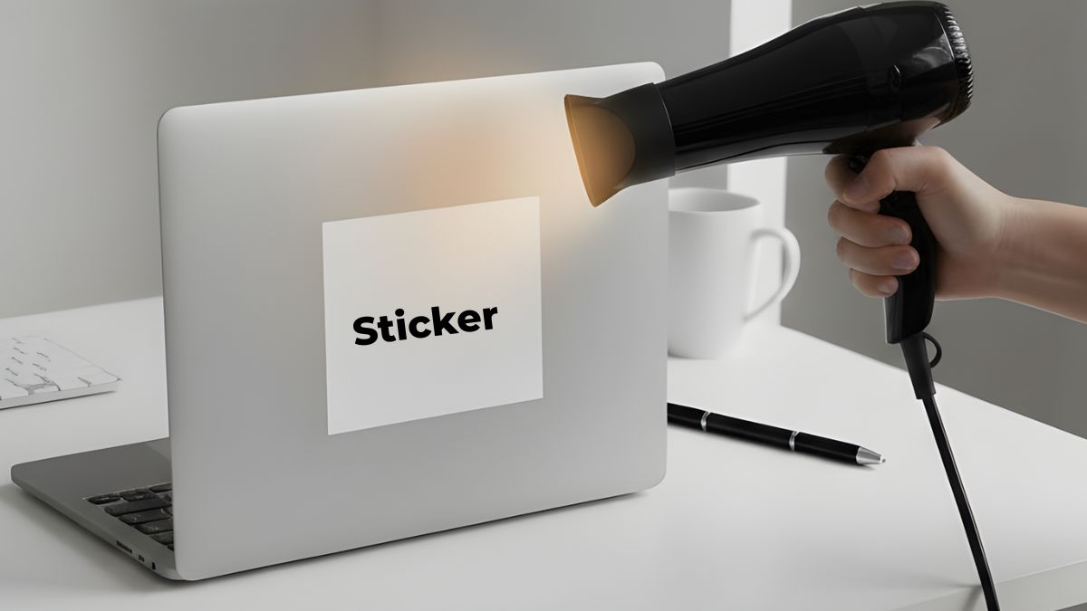 Tiến hành gỡ bỏ phần sticker