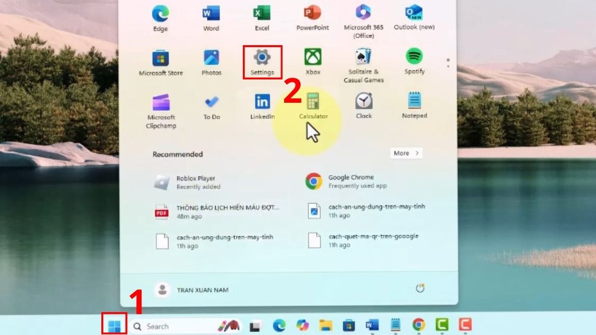 Cách cài tiếng Việt cho laptop Win 11 bước 1