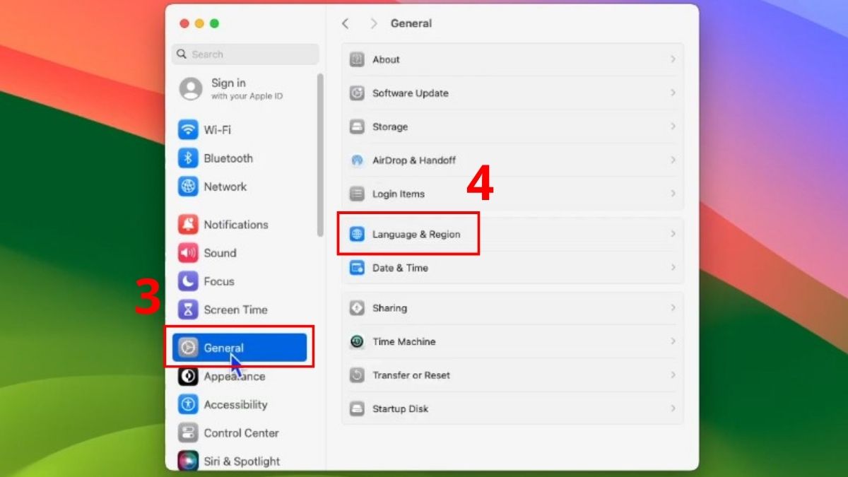 Cách chỉnh tiếng Việt trên MacBook bước 2