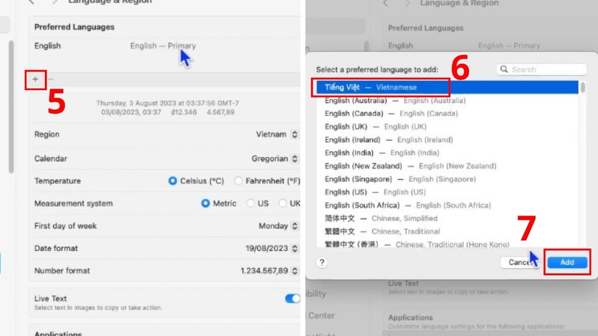 Cách chỉnh tiếng Việt trên MacBook bước 3