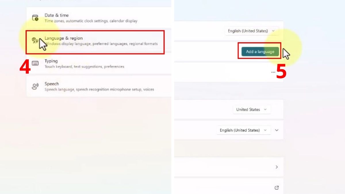 Cách cài tiếng Việt cho laptop Win 11 bước 3
