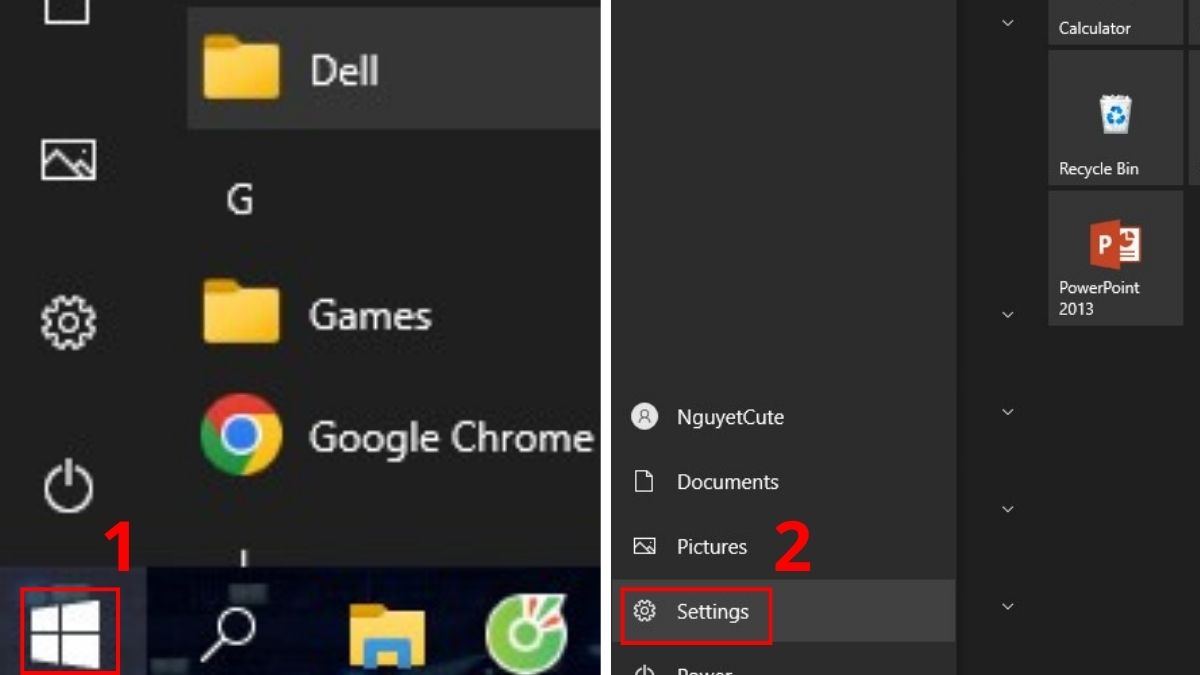 Cách cài tiếng Việt cho laptop Win 10 bước 1