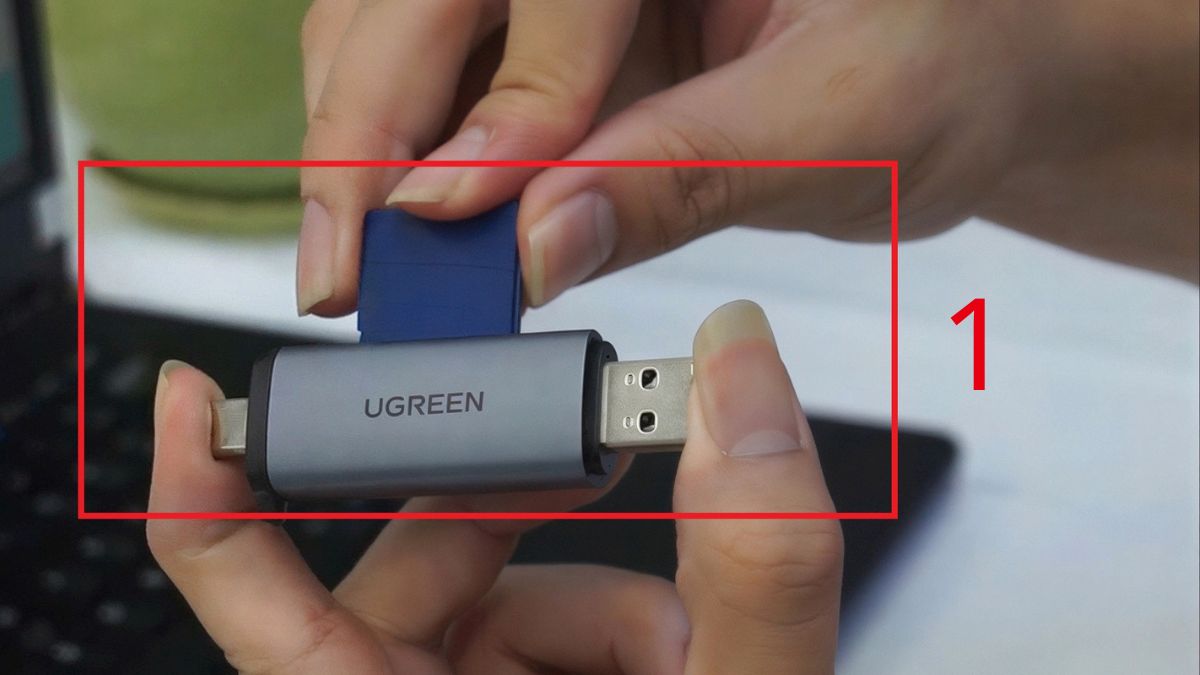 Sử dụng đầu đọc thẻ (card reader) bước 1