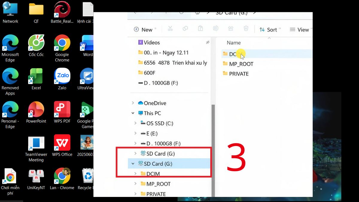 Cách mở và sử dụng thẻ nhớ trên laptop bước 3