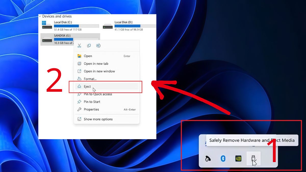 Ngắt kết nối phần mềm trên Windows