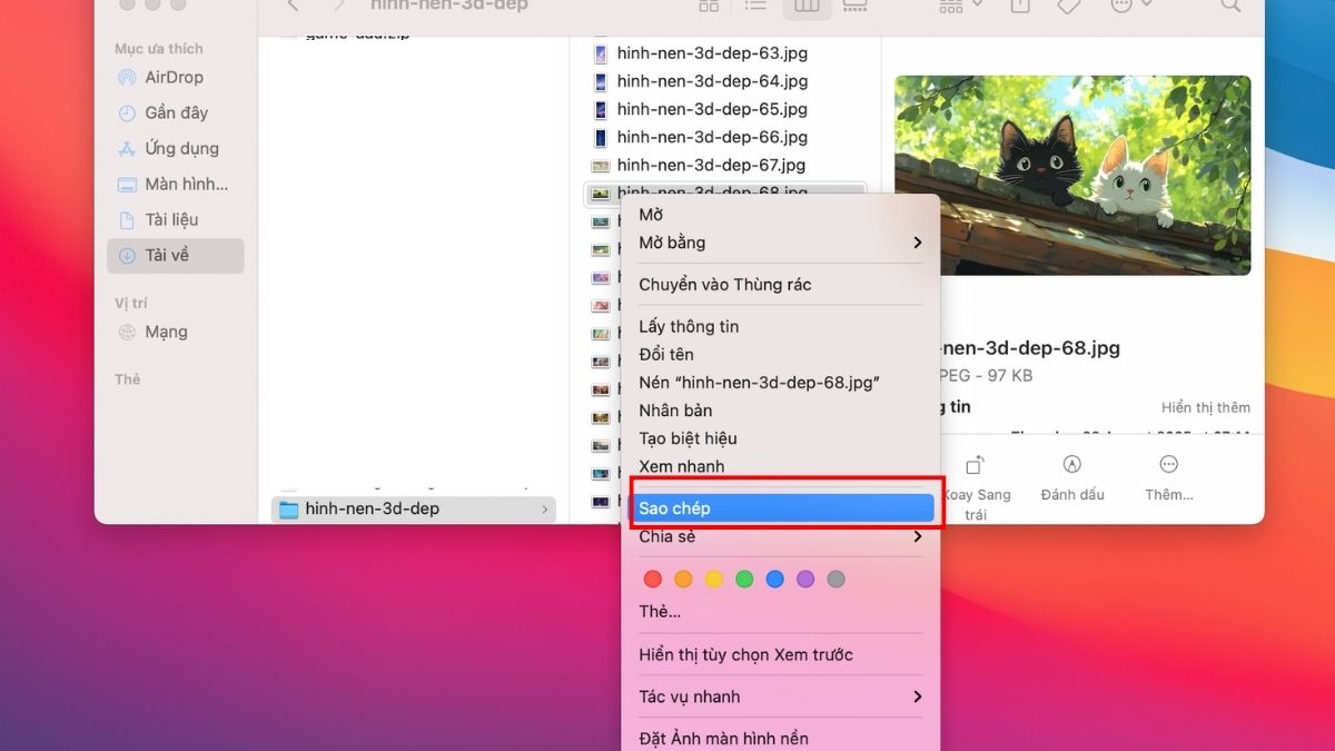Tạo một bản sao hình ảnh trước khi thực hiện cắt ảnh trên MacBook