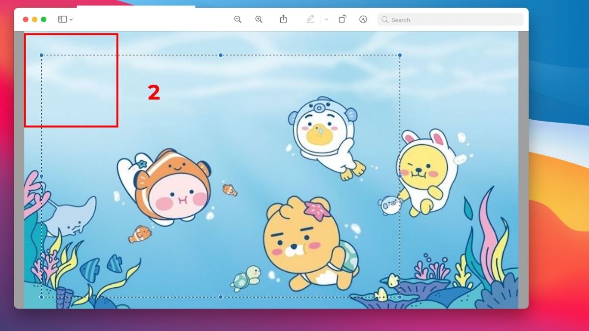 Chọn vùng ảnh muốn giữ lại