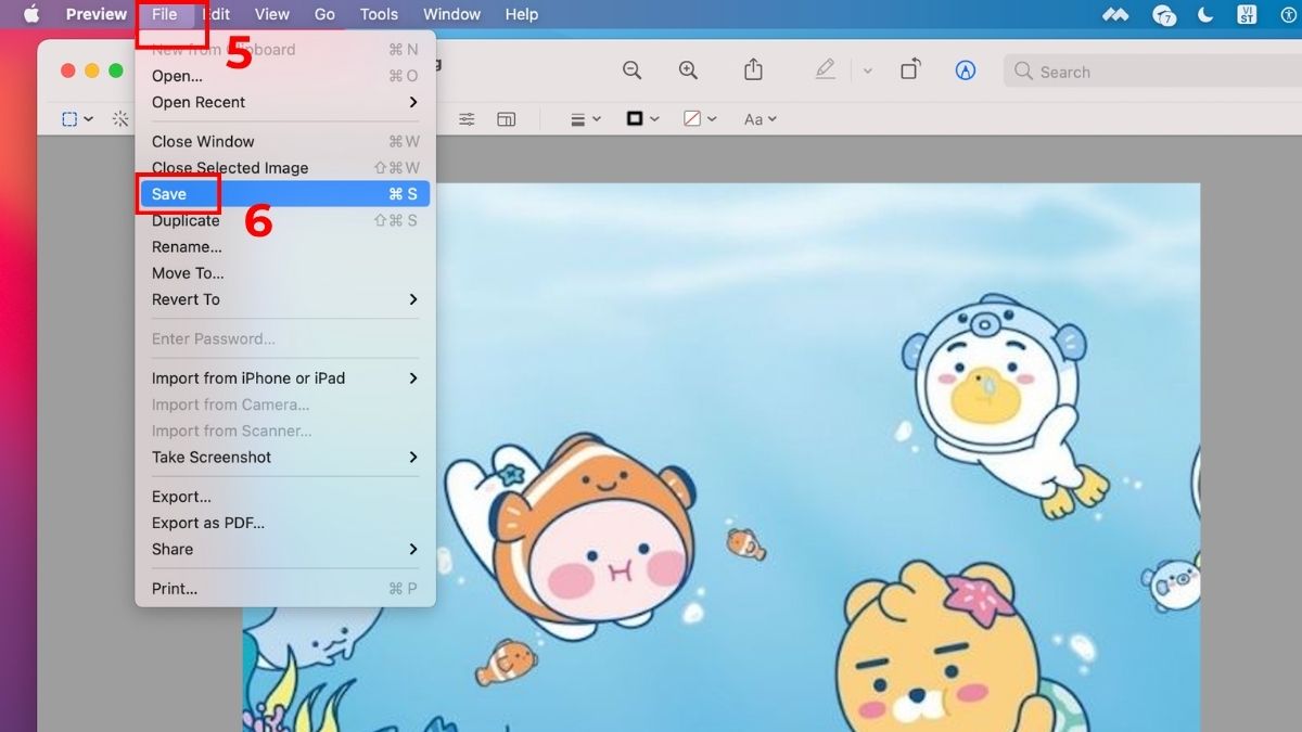 Lưu lại hình ảnh đã cắt