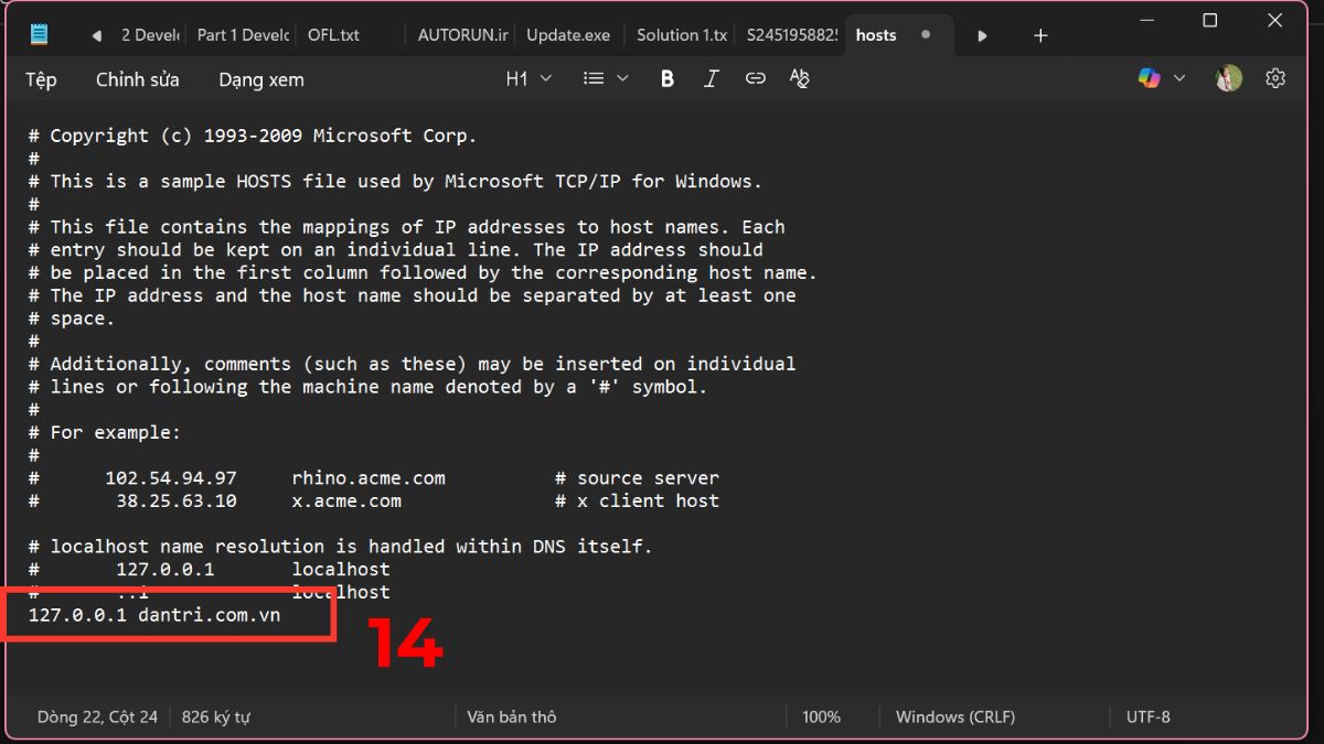 Cách chỉnh file host trên Windows bước 5