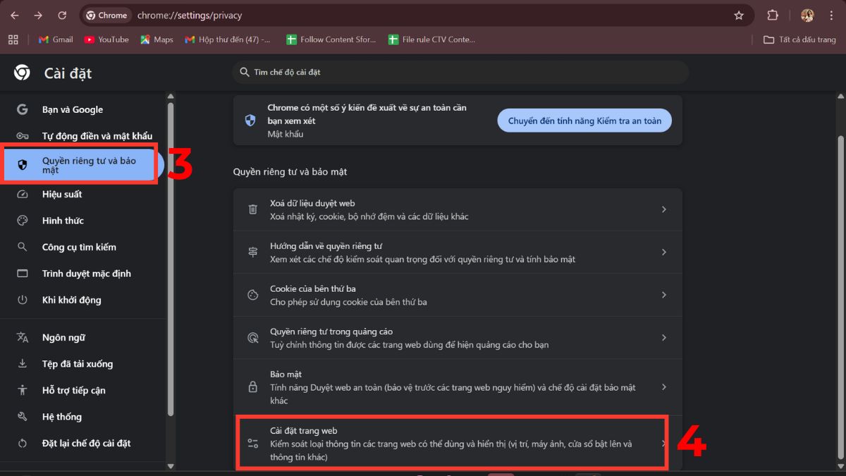 Cách chặn một trang web trên Chrome bước 2