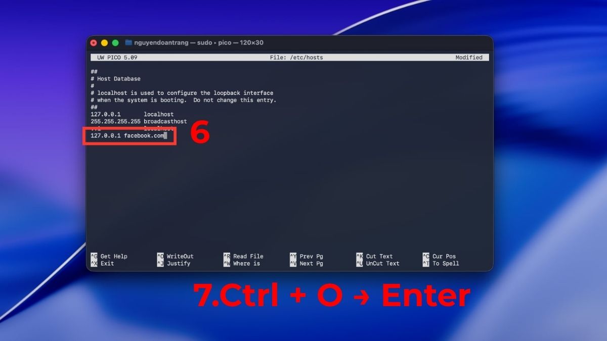 Cách chỉnh file host trên macOS bước 4