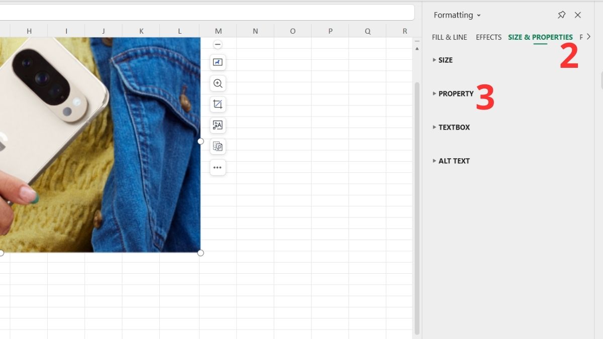 Cách cố định ảnh khi chèn vào ô trong Excel bước 2
