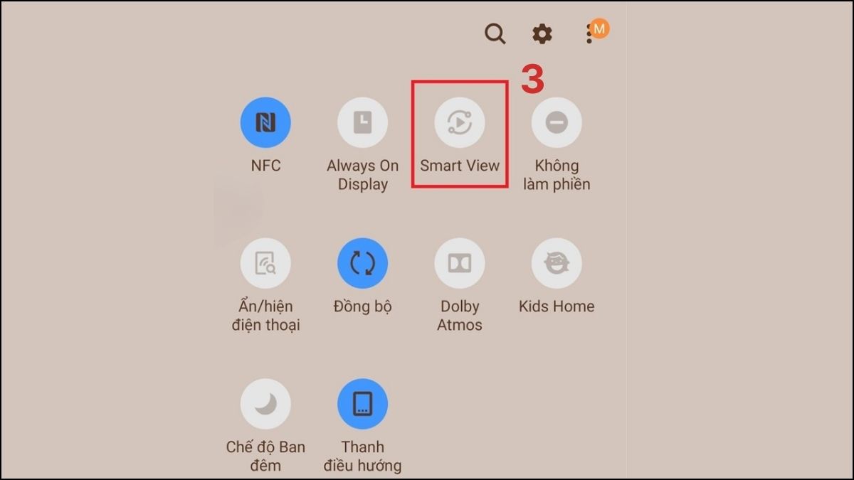 Chiếu màn hình điện thoại lên tivi Sony bằng Screen Mirroring bước 2