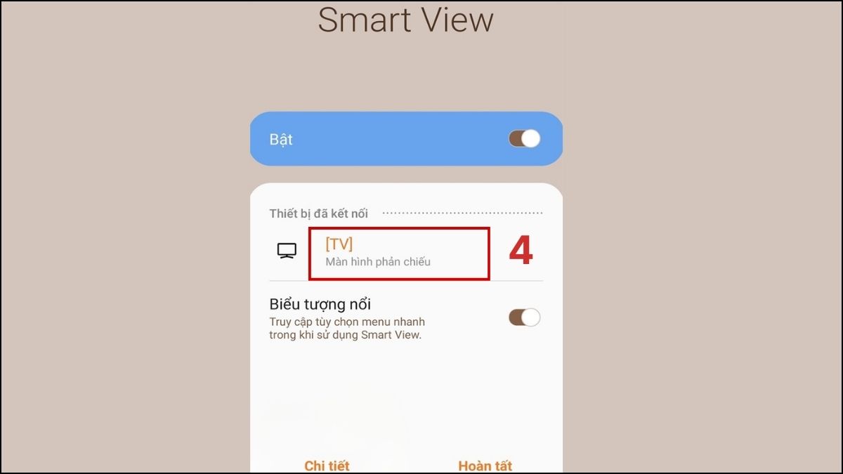 Chiếu màn hình điện thoại lên tivi Sony bằng Screen Mirroring bước 3