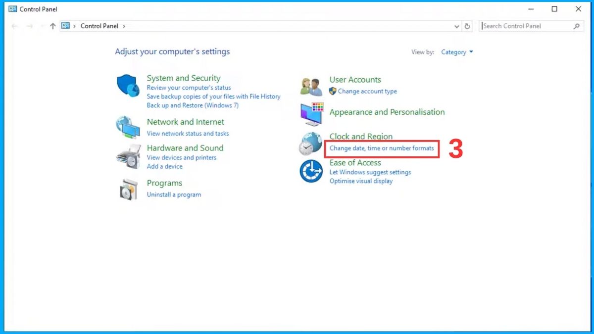 Cách chỉnh 24 giờ trên máy tính Win 10 bước 2