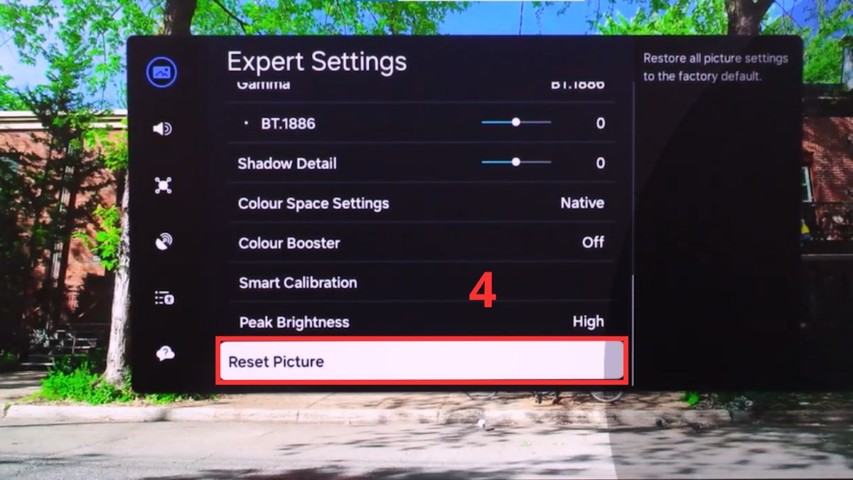 Cách khôi phục cài đặt hình ảnh về mặc định bước 4