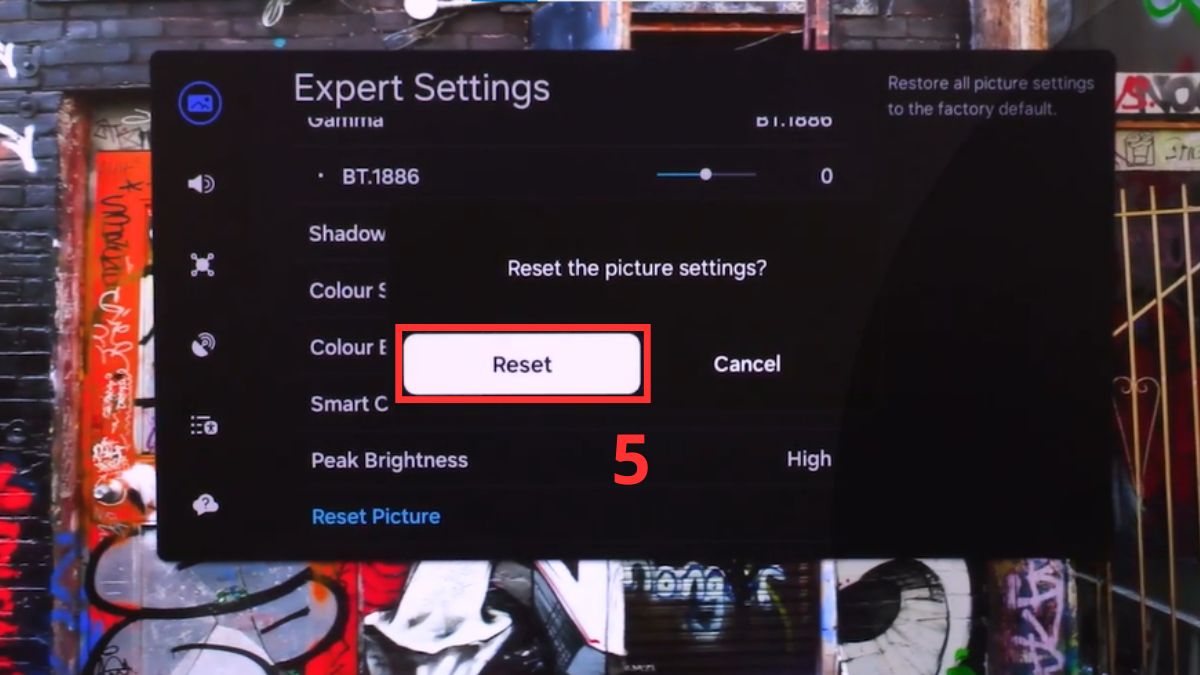 Cách khôi phục cài đặt hình ảnh về mặc định bước 5