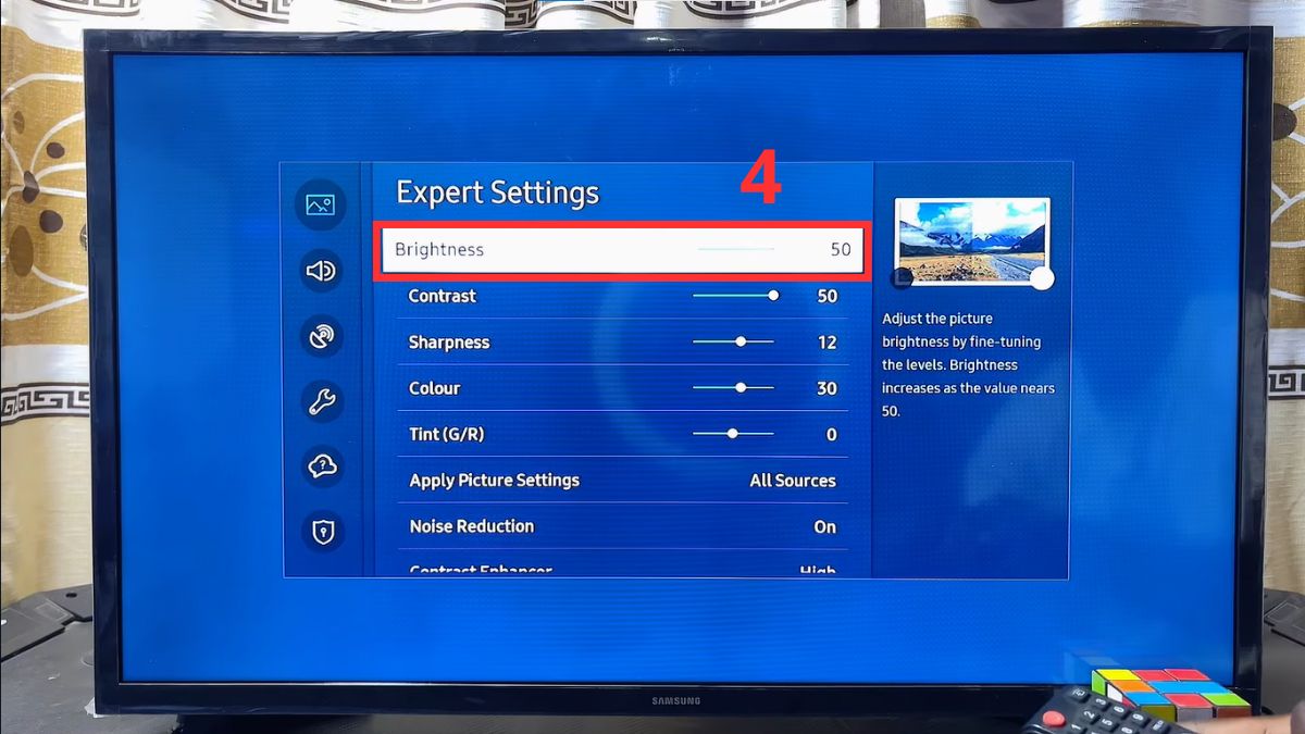 Điều chỉnh độ sáng bằng cài đặt Brightness bước 4