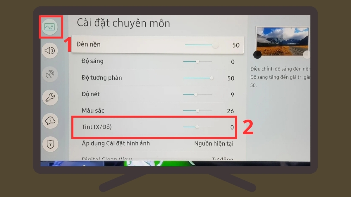 Điều chỉnh sắc độ cho tivi đời cũ