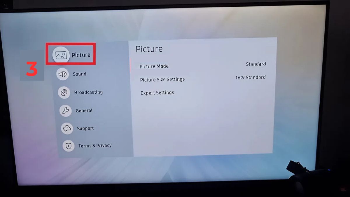 Hướng dẫn cách chỉnh màu tivi Samsung đơn giản bước 3