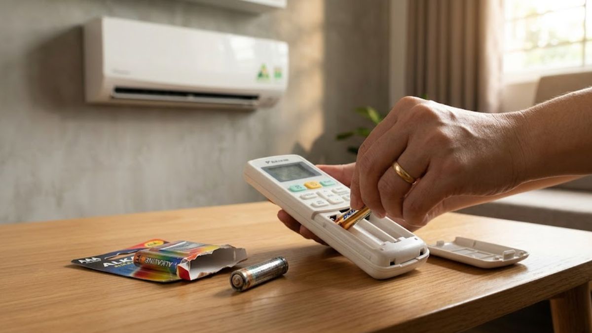 Remote bị yếu pin hoặc gặp phải sự cố mất tín hiệu không điều khiển được máy lạnh
