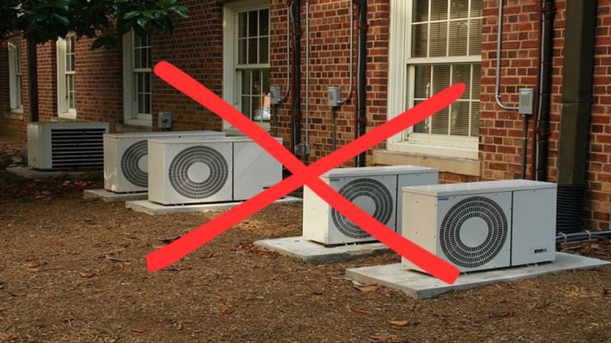 Cục nóng ngoài trời bị quá nhiệt do vị trí lắp đặt không phù hợp