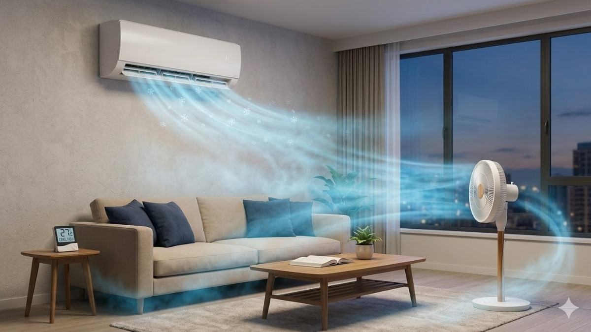 Kết hợp sử dụng điều hòa với quạt