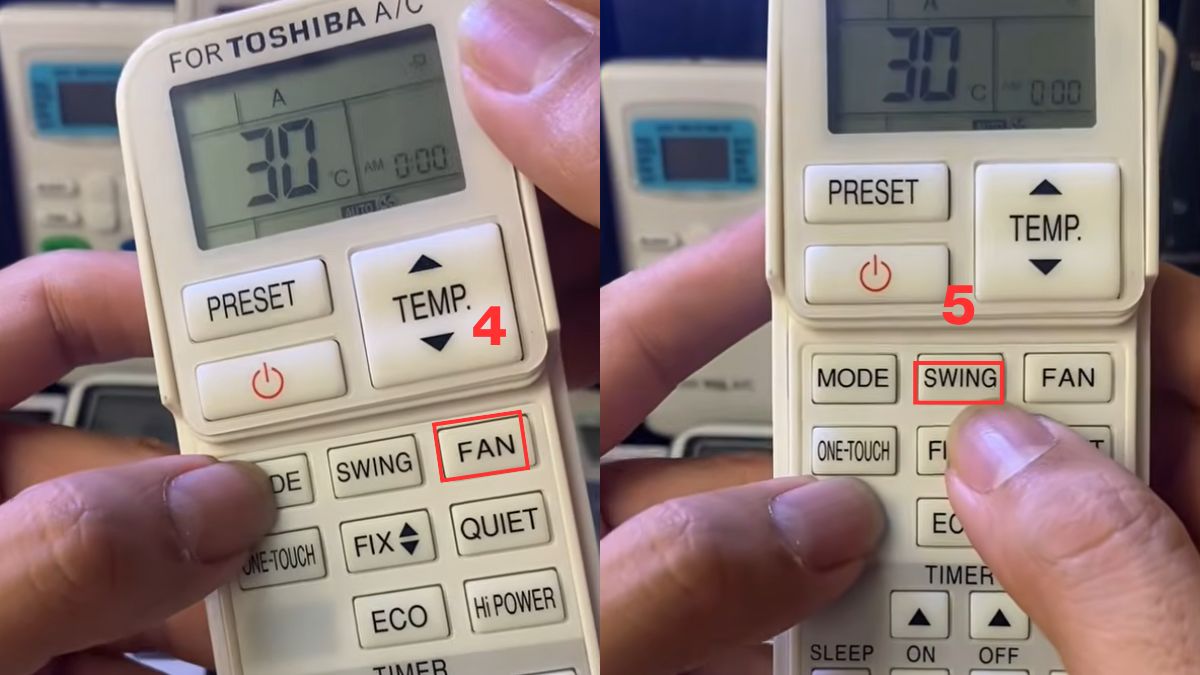 Tăng tốc độ quạt gió với nút FAN