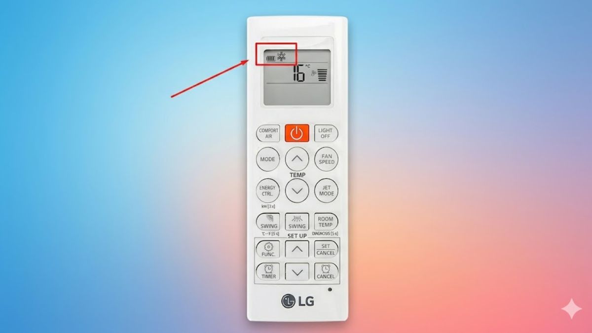 Chế độ Cool với biểu tượng bông tuyết là tính năng làm lạnh