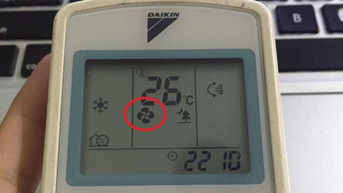 Ký hiệu Fan (Cánh quạt) giúp điều chỉnh chế độ quạt