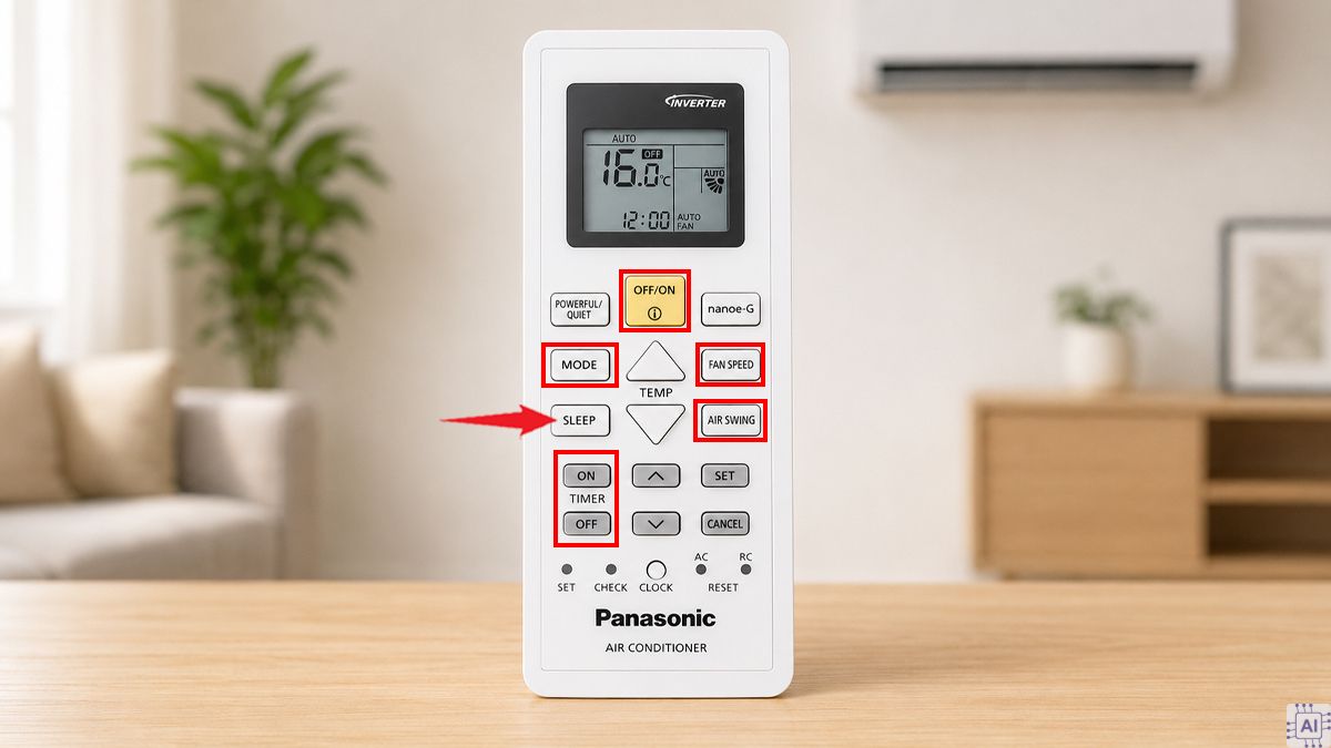 Ý nghĩa các nút trên remote máy lạnh