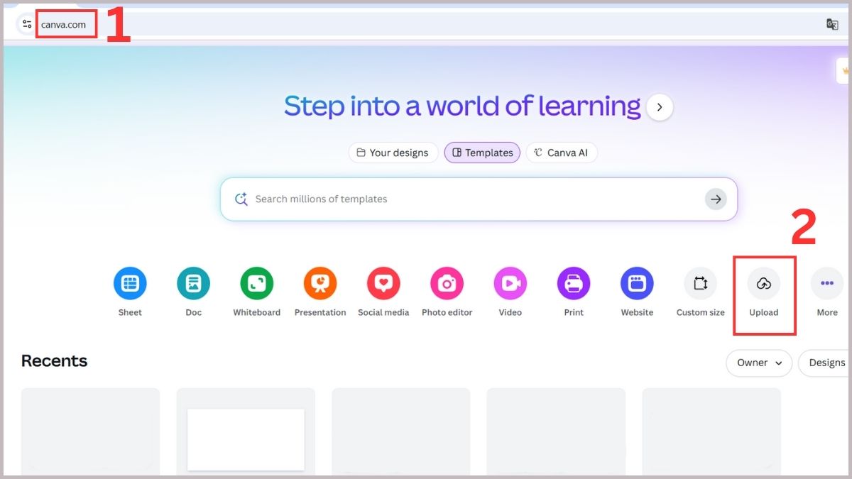 Kết hợp với Canva để chỉnh tốc độ video trong PowerPoint bước 1